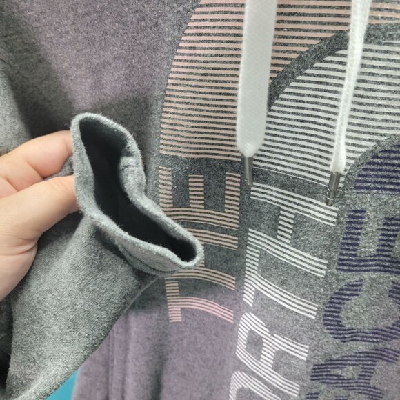 The North Face Womens Small Petite Hoodie Cotton/Polyester Blend Gray - Picture 4 of 9